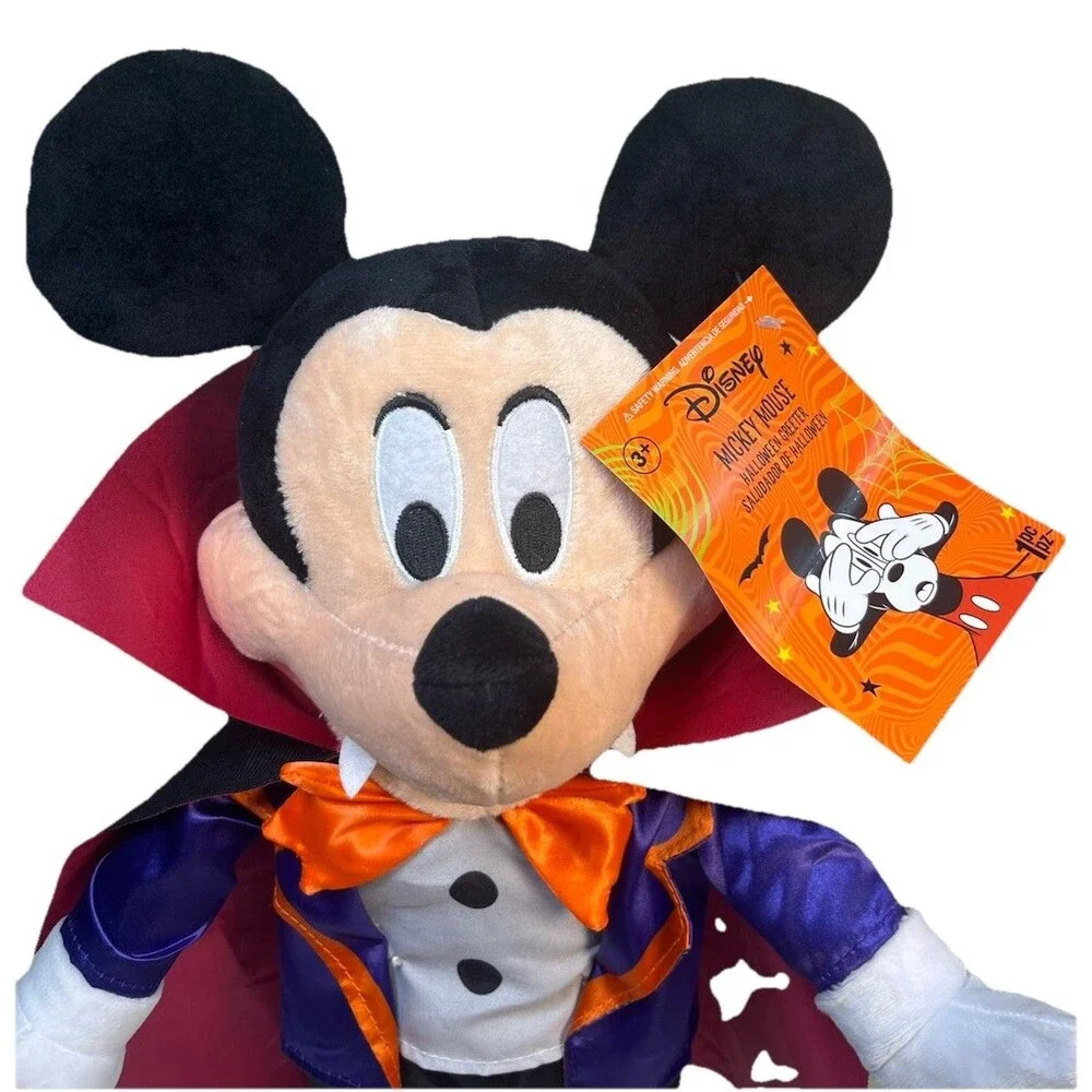 Disney Mickey Mouse Dracula Vampire Halloween Standing Plush Greeter 22